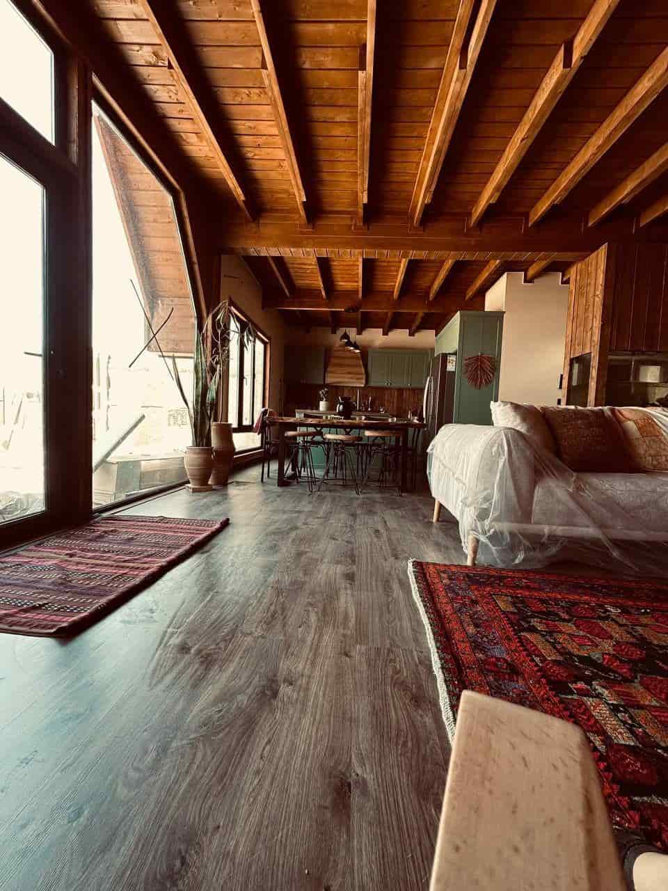 نمای خانه چوبی پیش ساخته آوید چوب