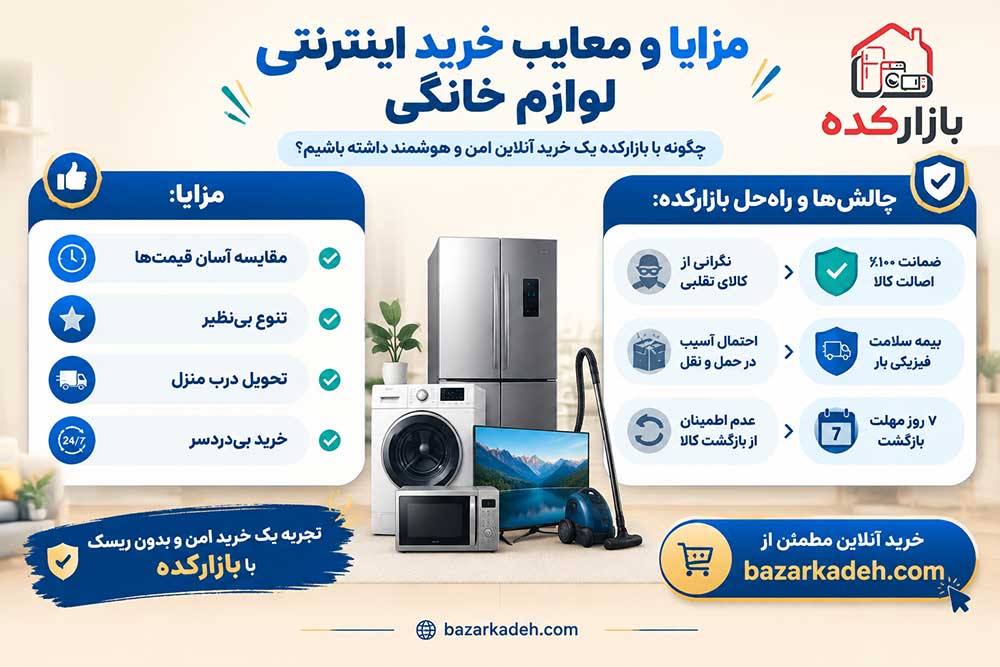 مزایا و معایب خرید اینترنتی لوازم خانگی