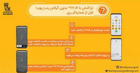 دریافت رمز پویا در سامانه بانک پاسارگاد