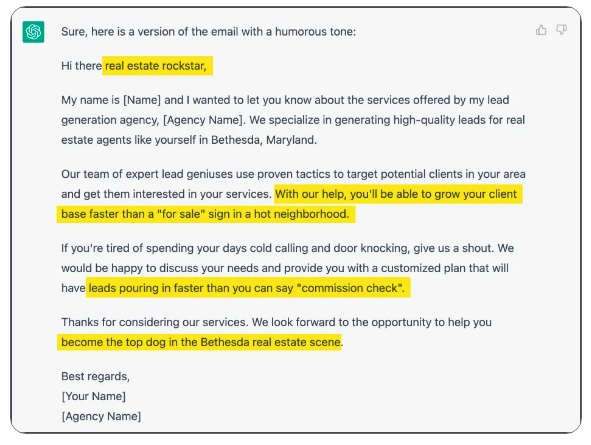 بدنه ایمیل به مثابه یک داستان مرتبط