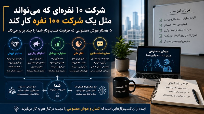 شرکت ۱۰ نفره‌ای که می‌تواند مثل یک شرکت ۱۰۰ نفره کار کند