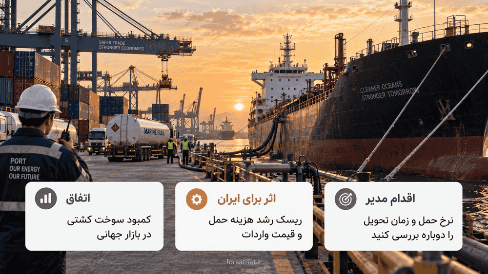 کمبود سوخت کشتی در راه است؛ هشدار تازه برای واردات و حمل‌ونقل ایران