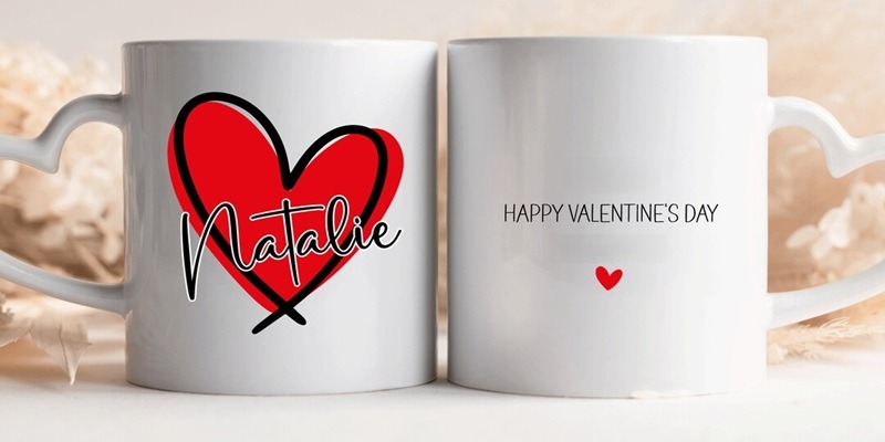 ماگ یا پیکسل شخصی&zwnj;سازی&zwnj;شده با طرح&zwnj;های ولنتاینی برای خانم ها