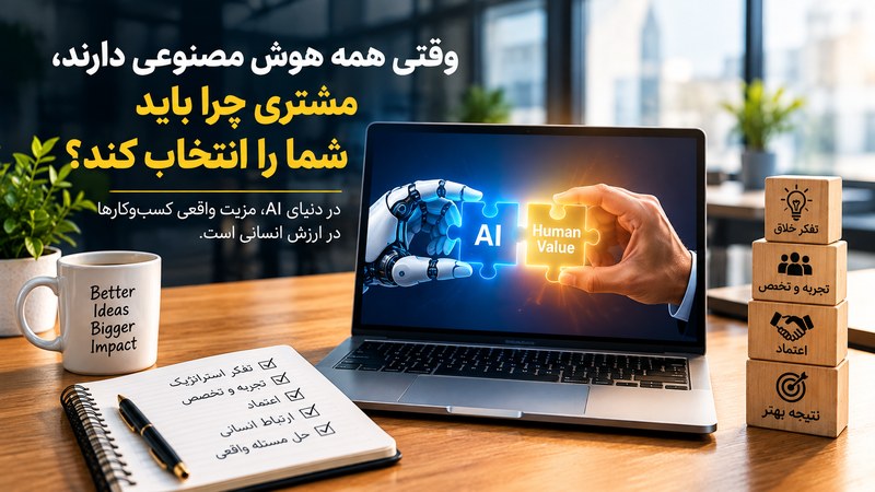 وقتی همه هوش مصنوعی دارند، مشتری چرا باید شما را انتخاب کند؟