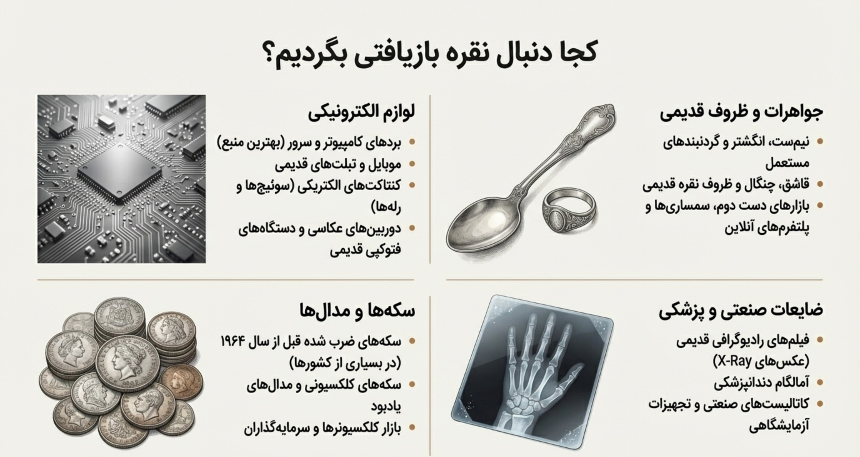 کجا دنبال نقره بازیافتی بگردیم؟