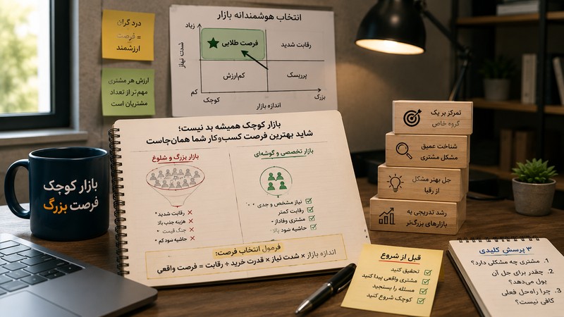 بازار کوچک همیشه بد نیست؛ شاید بهترین فرصت کسب‌وکار شما همان‌جا باشد