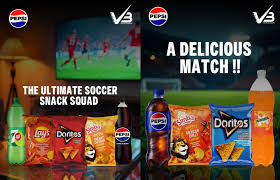 نوشابه های پپسی در کنار چیپس های لیز و دوریتوس