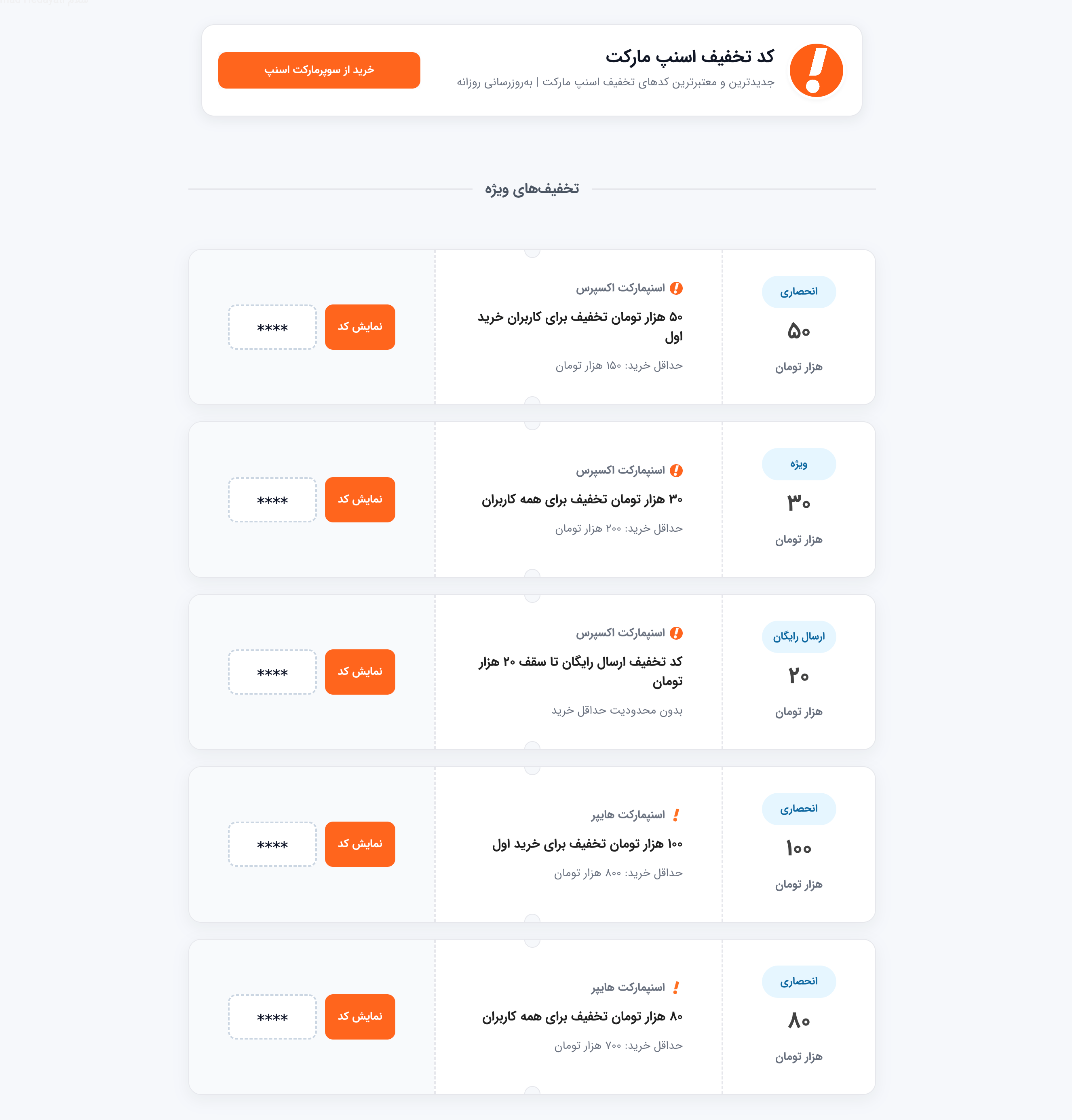 جدیدترین و معتبرترین کدهای تخفیف اسنپ‌مارکت
