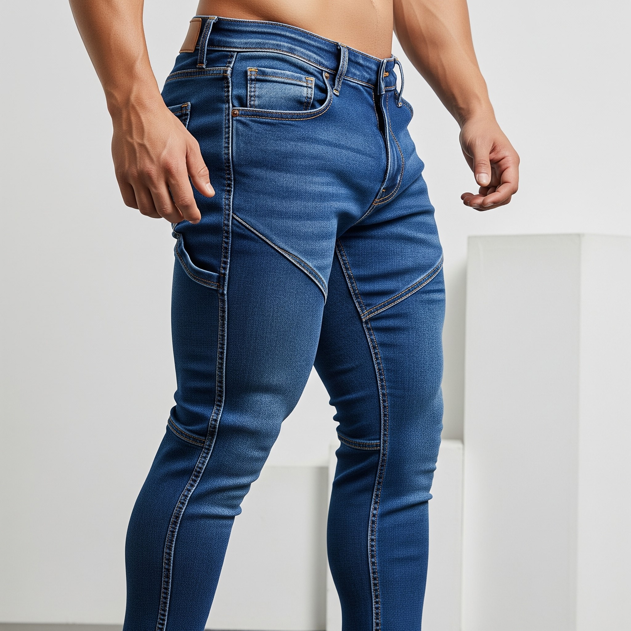 شلوار جین برای فرم بدن عضلانی